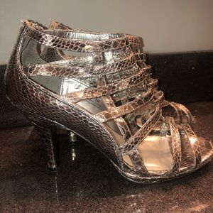 Metallic gladiator heels, Size 8